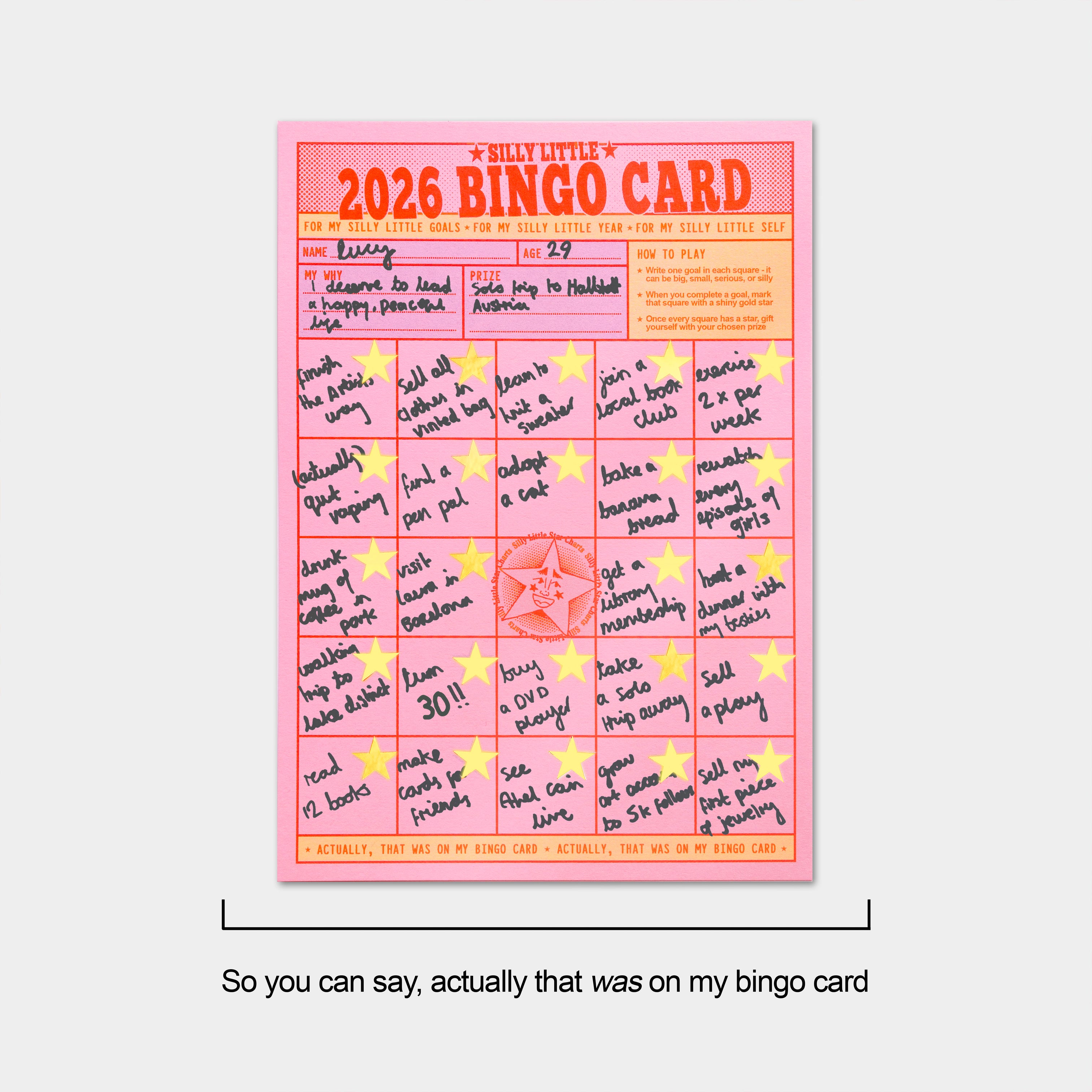 2026 Bingo Card
