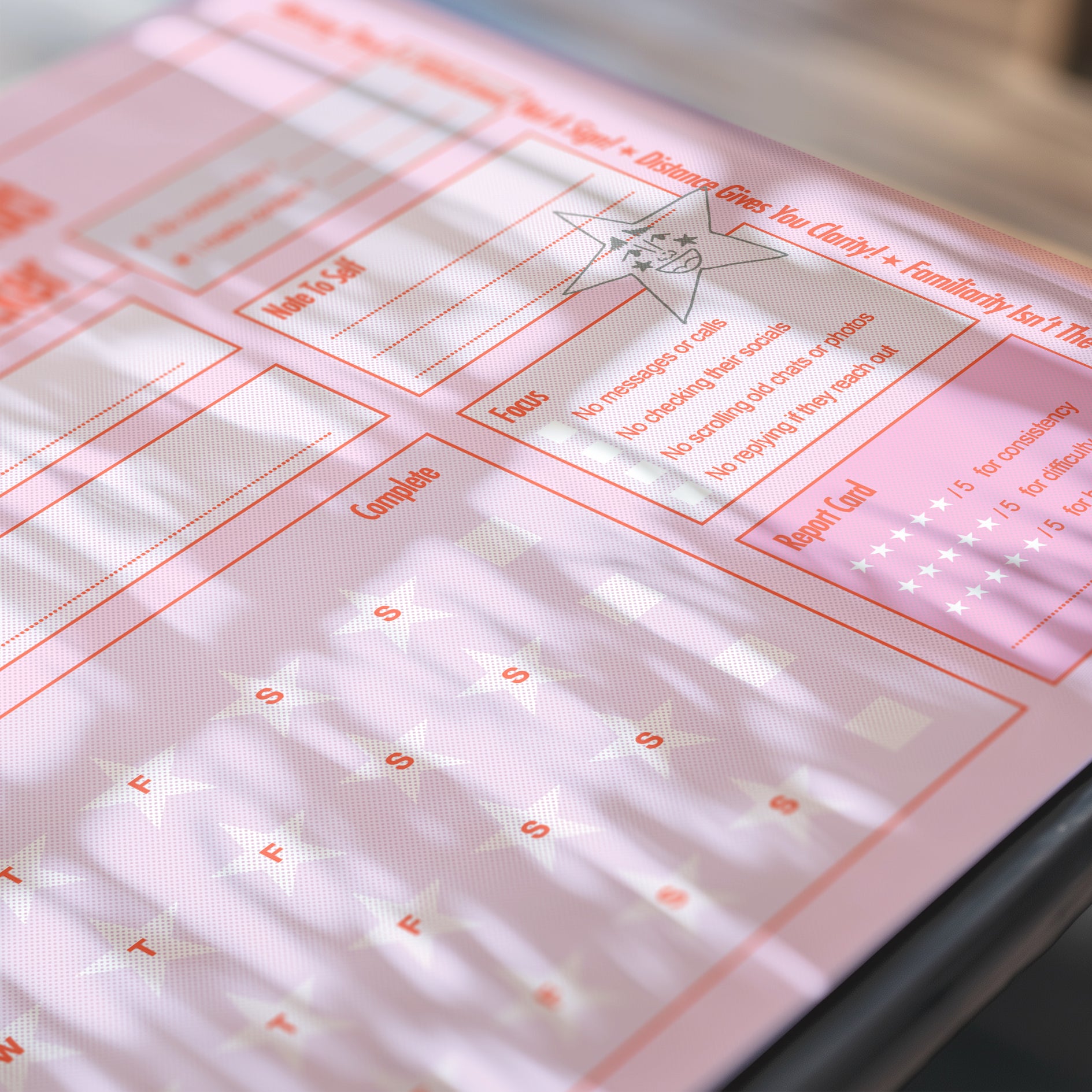 Printable No Contact Tracker