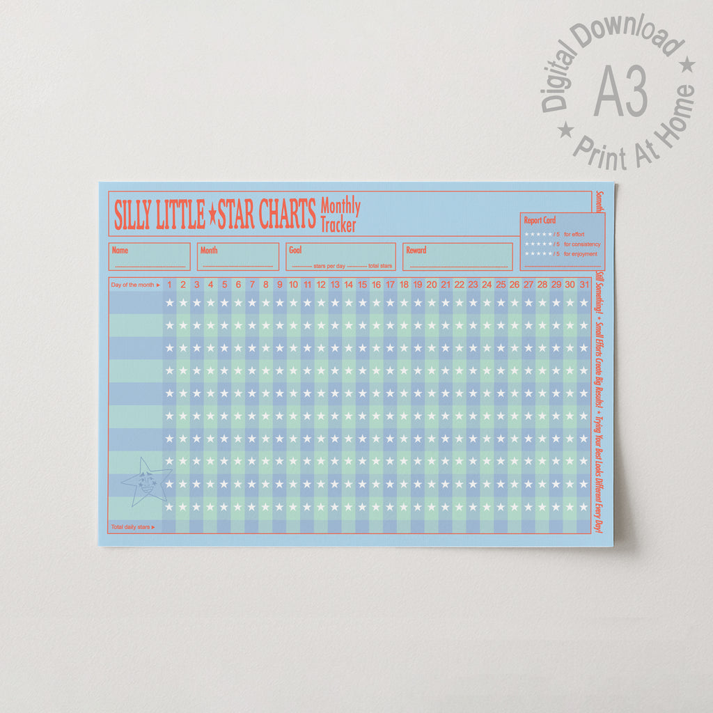 Printable A3 Monthly Habit Tracker