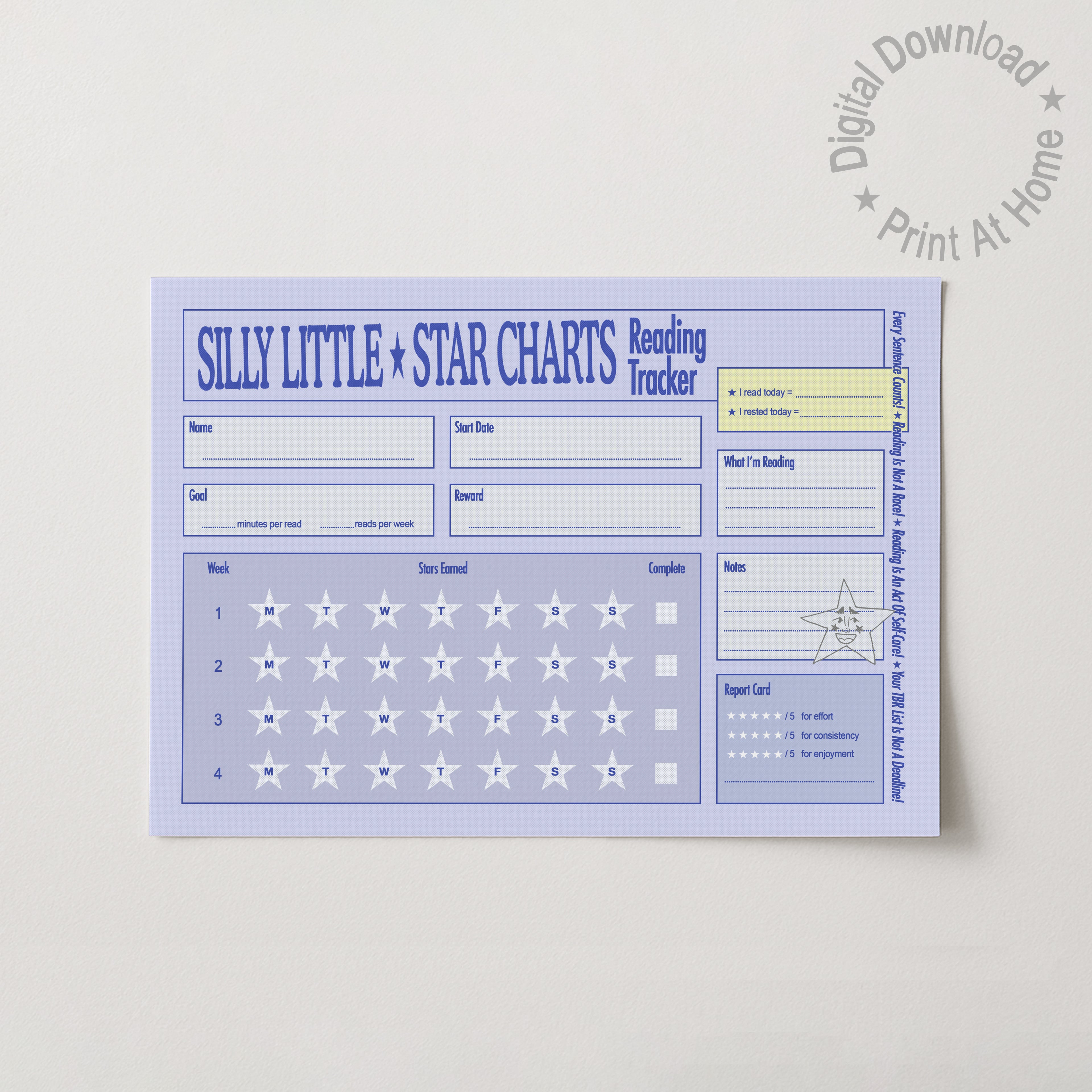 Printable Reading Tracker