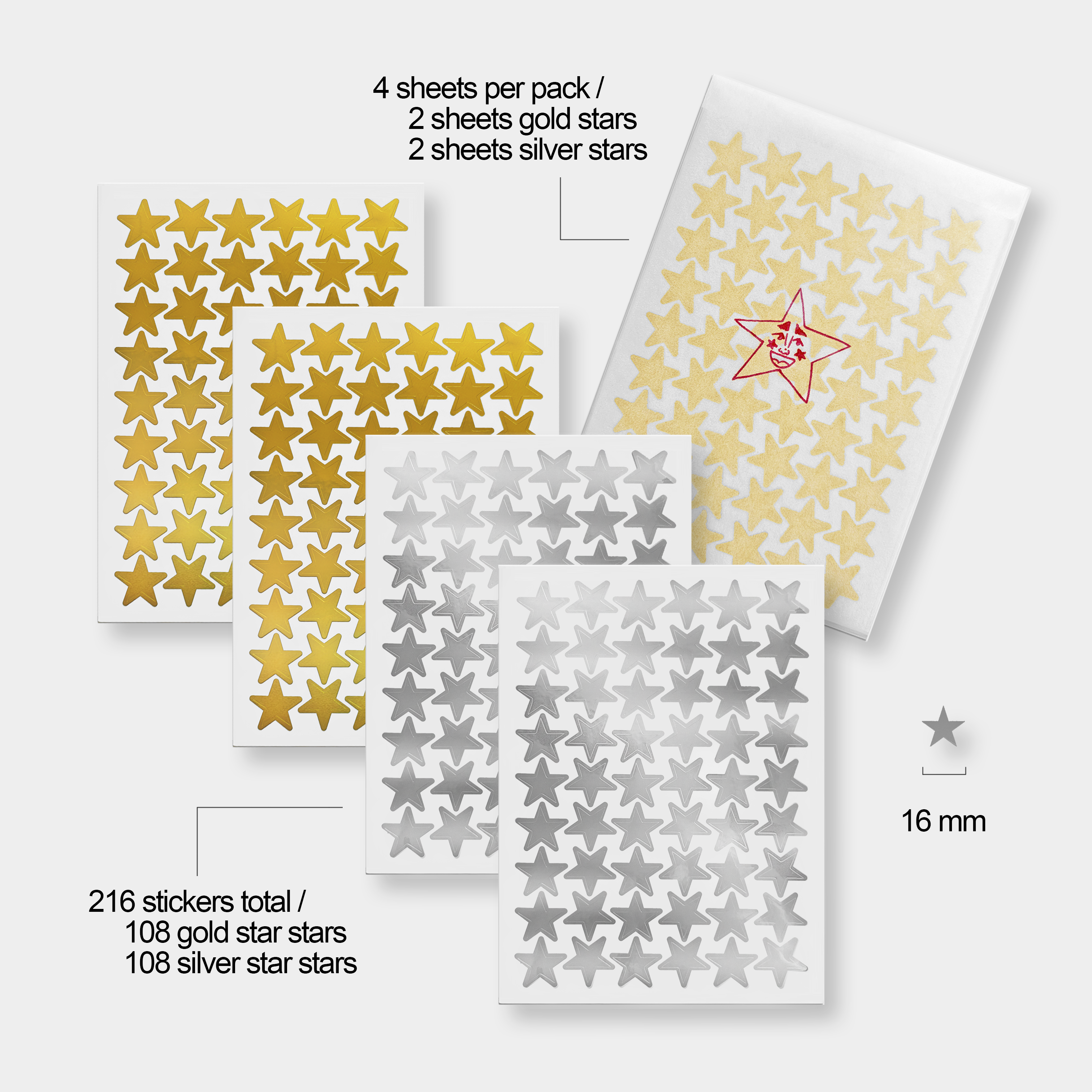 Silly Little Star Stickers