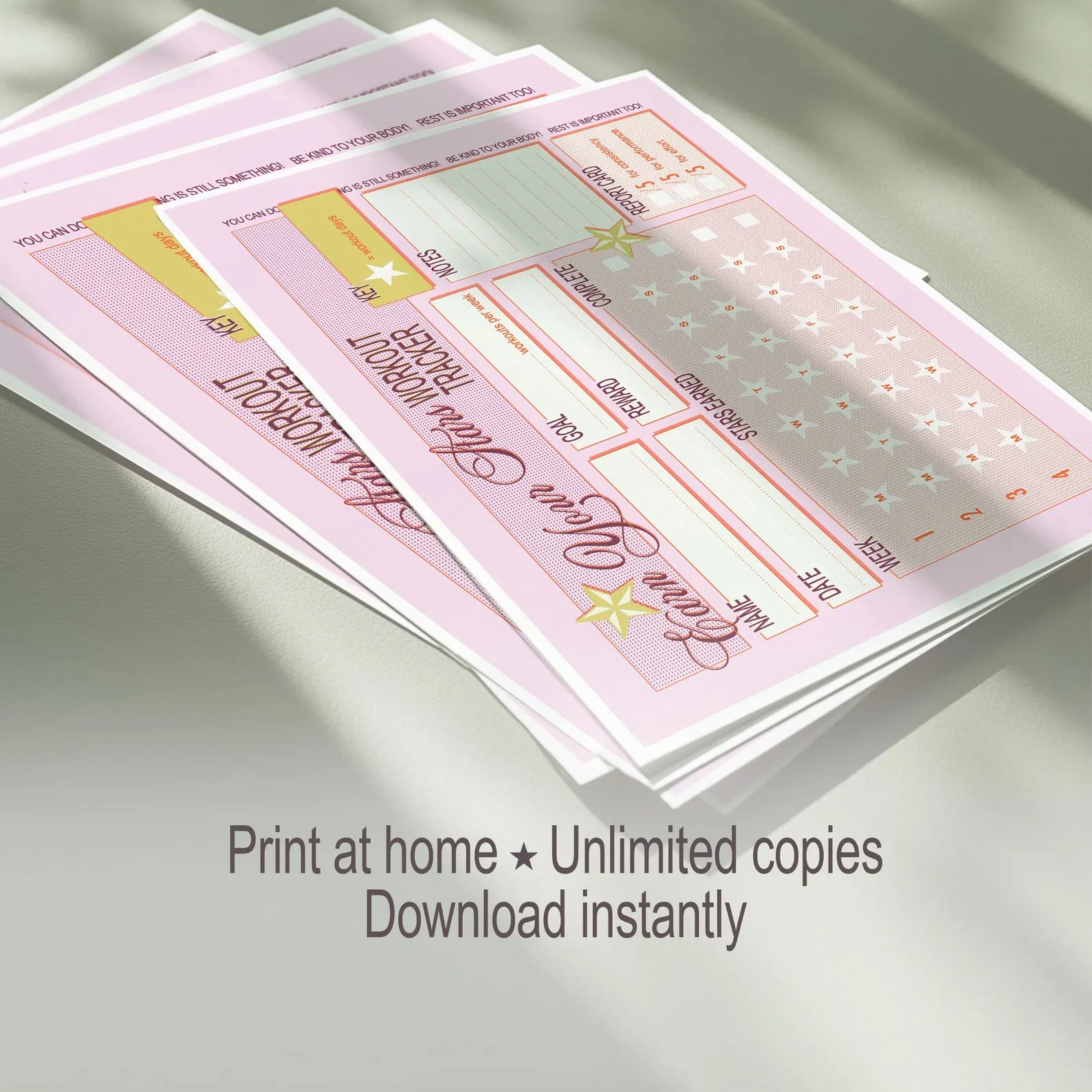 Monthly Workout Tracker