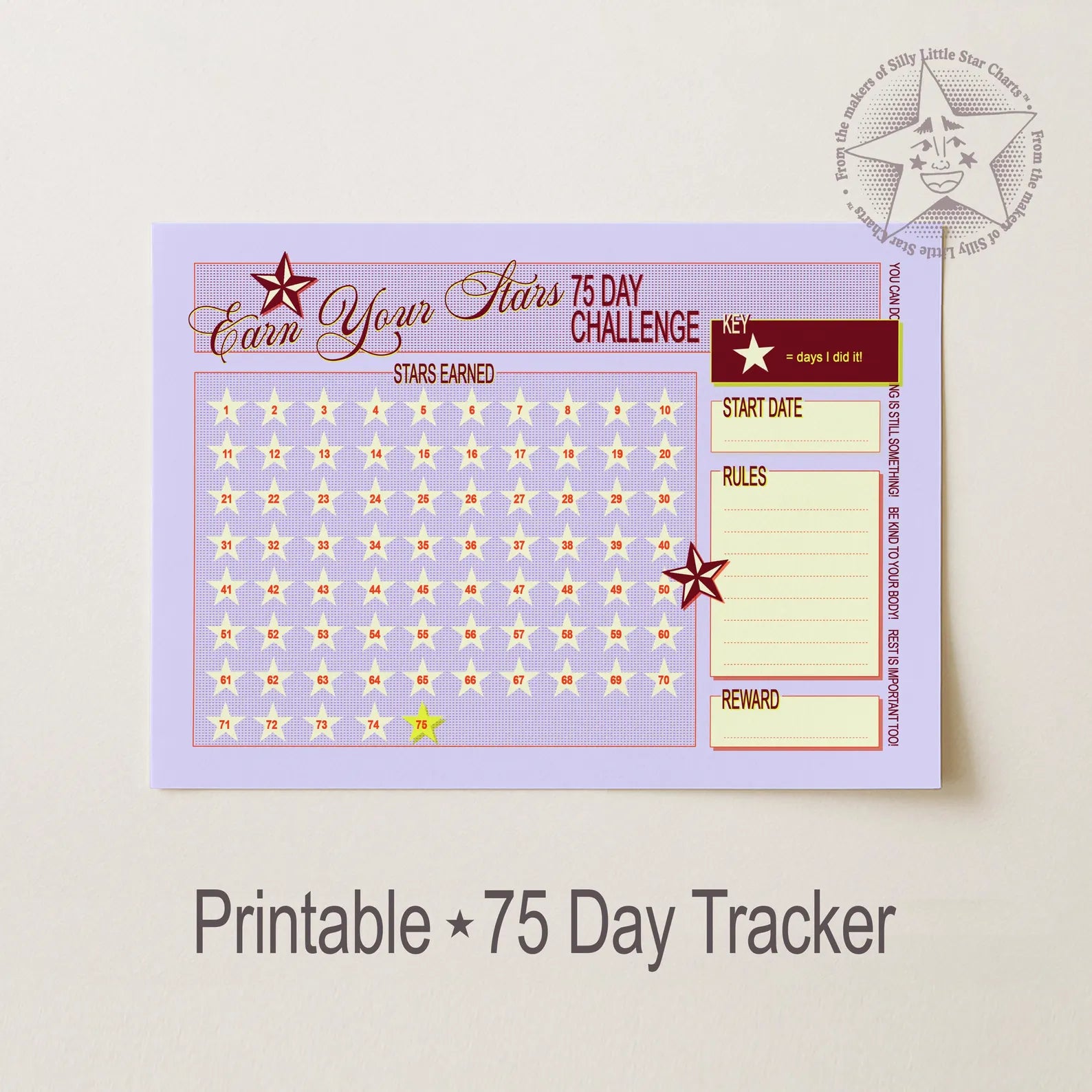 75 Day Habit Tracker